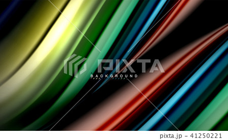Fluid mixing colors, vector wave abstract background 41250221