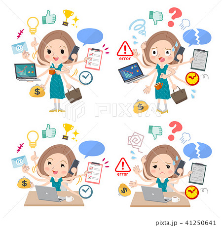 Bob hair green dress women_mulch task Office 41250641