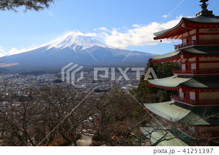 新倉山浅間公園から見た富士山 新倉山浅間公園から見た富士山 41251397