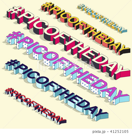 Isometric hashtag - picoftheday. Internet blogging 41252105
