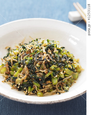 大根の葉とじゃこの炒め物 大根の葉とじゃこの炒め物 41253118