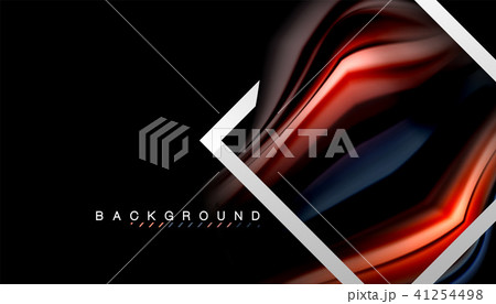Liquid fluid colors holographic design with metallic style line shape Liquid fluid colors holographic design with metallic style line shape 41254498
