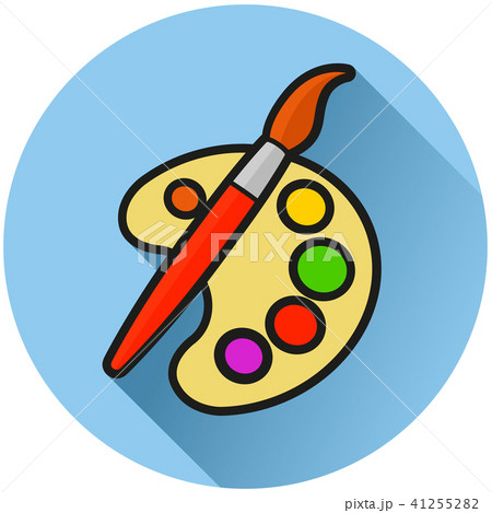 brush palette circle icon concept 41255282