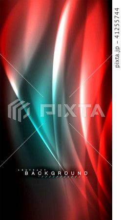 Neon glowing wave, magic energy and light motion background 41255744