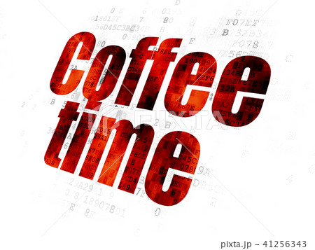 Time concept: Coffee Time on Digital background Time concept: Coffee Time on Digital background 41256343