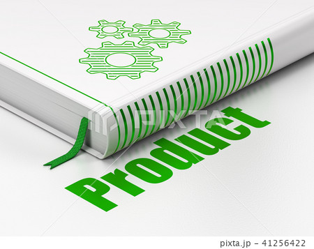 Marketing concept: book Gears, Product on white background 41256422