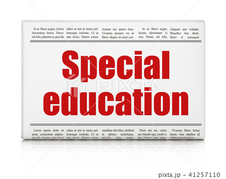 Learning concept: newspaper headline Special Education 41257110