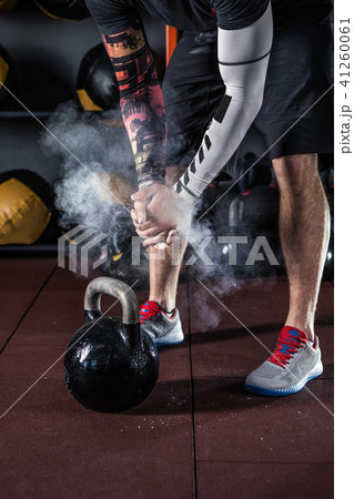 Young athlete getting ready for training Young athlete getting ready for training 41260061