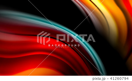 Fluid mixing colors, vector wave abstract background Fluid mixing colors, vector wave abstract background 41260794