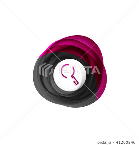 Search magnifyier web button, magnify icon. Modern magnifying glass sign, web site design or mobile 41260846