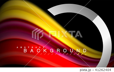 Rainbow fluid colors wave and metallic geometric shape Rainbow fluid colors wave and metallic geometric shape 41262404