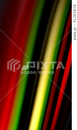 Fluid rainbow colors on black background, vector wave lines and swirls 41263818