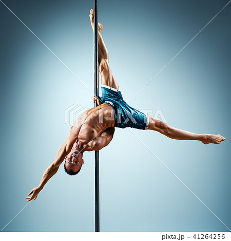 Man Pole Dancingの写真素材