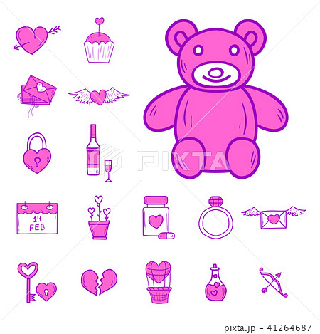 Wedding outline icons vector illustration married celebration groom invitation elements valentine 41264687