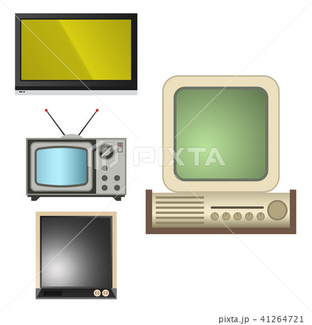TV vector screen lcd monitor and notebook, tablet computer, retro templates. Electronic devices TV 41264721