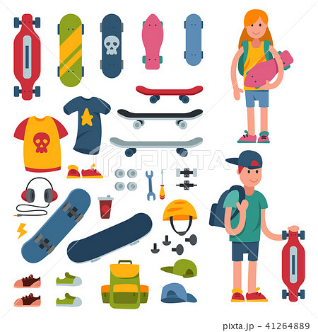 Skateboarder active people park sport extreme outdoor active skateboarding urban jumping tricks 41264889