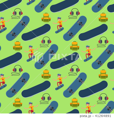 Skateboarder active people seamless pattern background sport extreme active skateboarding urban Skateboarder active people seamless pattern background sport extreme active skateboarding urban 41264891