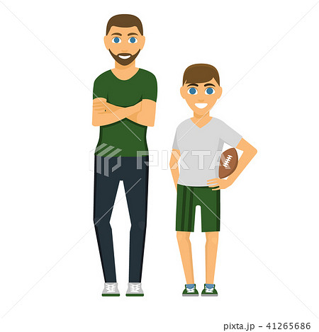 Family people adult happiness smiling father son togetherness parenting concept and casual paren Family people adult happiness smiling father son togetherness parenting concept and casual paren 41265686