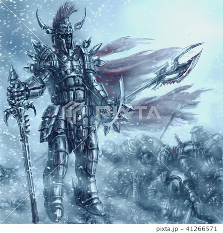 Invincible knight in dark bloody armor 41266571
