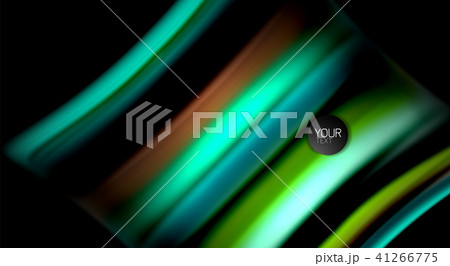 Abstract wave lines fluid rainbow style color stripes on black background. Artistic illustration for 41266775