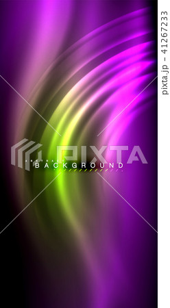 Neon glowing wave, magic energy and light motion background Neon glowing wave, magic energy and light motion background 41267233