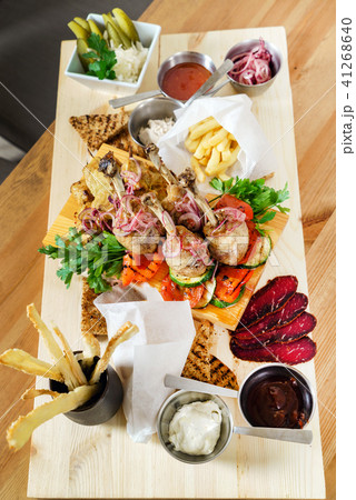 meat appetizer in the restaurant 41268640