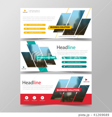 Yellow Blue Red abstract corporate business banner Yellow Blue Red abstract corporate business banner 41269689