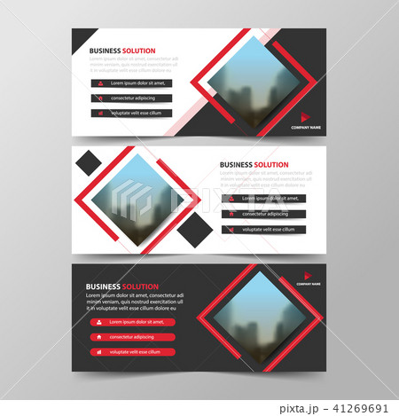 Red square abstract corporate business banner Red square abstract corporate business banner 41269691