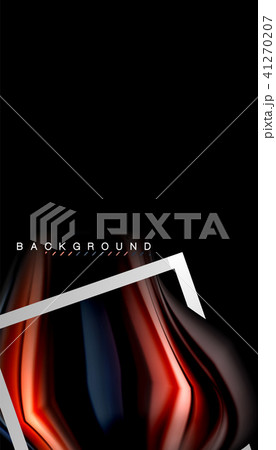 Liquid fluid colors holographic design with metallic style line shape 41270207