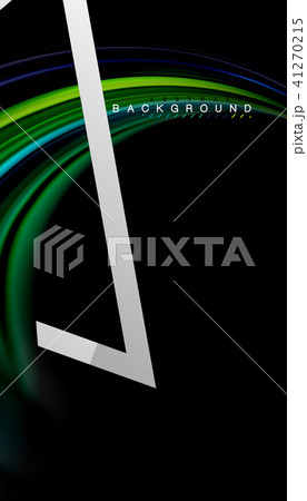 Liquid fluid colors holographic design with metallic style line shape 41270215