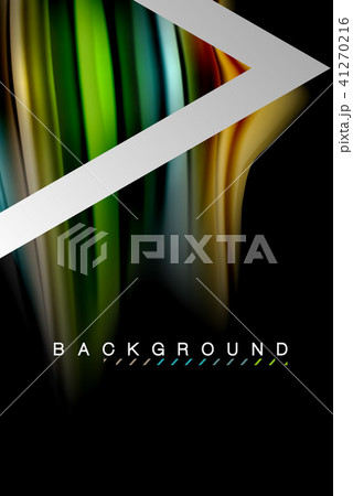 Liquid fluid colors holographic design with metallic style line shape 41270216