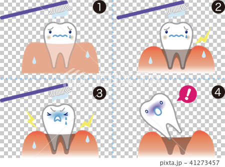 歯科4_歯槽膿漏_キャラクター（４コマ） 41273457