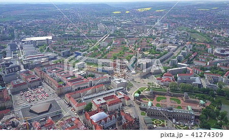 High altitude aerial shot of Dresden, Germany 41274309