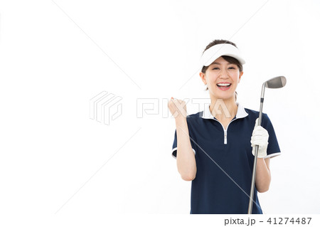 若い女性　ゴルフ 41274487