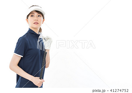 若い女性　ゴルフ 41274752