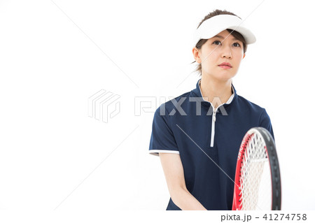 若い女性　テニス 41274758