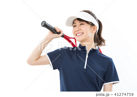 若い女性　テニス 41274759