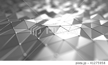 Futuristic technology related silver polygonal background. 3D rendering Futuristic technology related silver polygonal background. 3D rendering 41275958