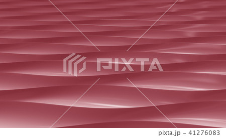 Abstract red plastic waves. 3D rendering 41276083