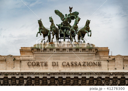 Rome corte di cassazione palace view on cloudy day 41276300