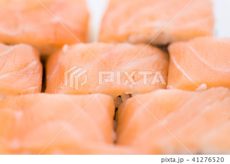 Japanese food restaurant, sushi maki gunkan roll plate or platter set. Sushi set and composition Japanese food restaurant, sushi maki gunkan roll plate or platter set. Sushi set and composition 41276520