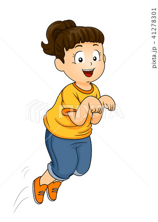 Kid Girl Hop Illustration 41278301