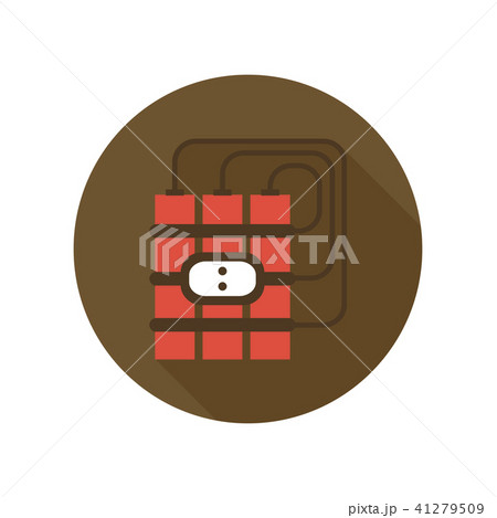 Red Dynamite with Timer Icon. Bomb Detonator Terror Weapons Theme. Sign and Symbol. Red Dynamite with Timer Icon. Bomb Detonator Terror Weapons Theme. Sign and Symbol. 41279509