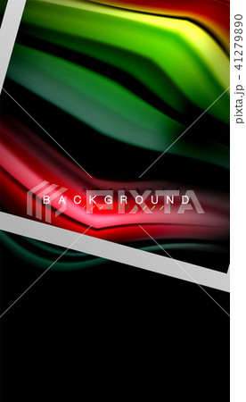 Liquid fluid colors holographic design with metallic style line shape Liquid fluid colors holographic design with metallic style line shape 41279890