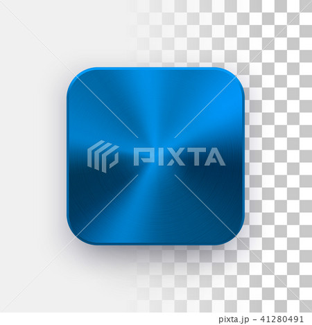 Blue App Icon Template with Metal Texture 41280491
