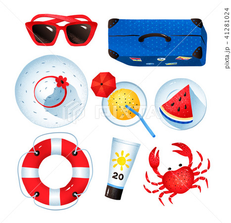 Vector summertime illustration set Vector summertime illustration set 41281024