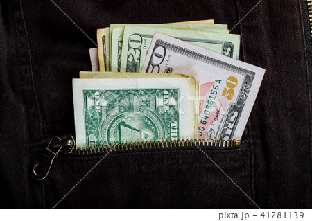 U.S. dollars in the back jeans pocket U.S. dollars in the back jeans pocket 41281139