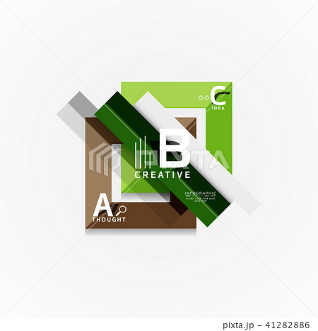 Vector infographic options banner, paper style design 41282886