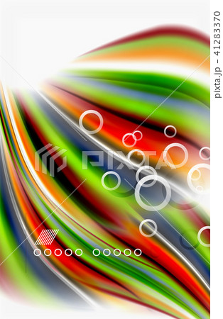 Rainbow color waves, vector blurred abstract background 41283370