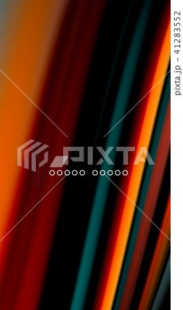 Fluid rainbow colors on black background, vector wave lines and swirls 41283552